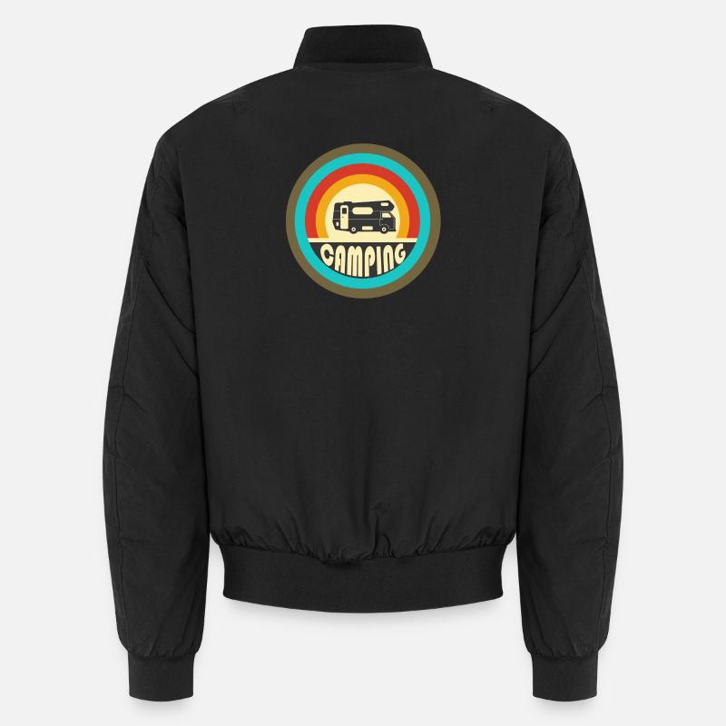 Camping Vintage Design / Geschenkidee Unisex Bomberjacke