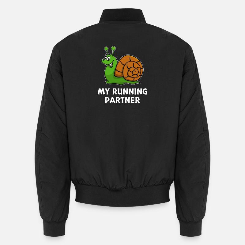 Escargot rythme drôle de partenaire regarder en cours d'exécution jogging Bomber unisexe