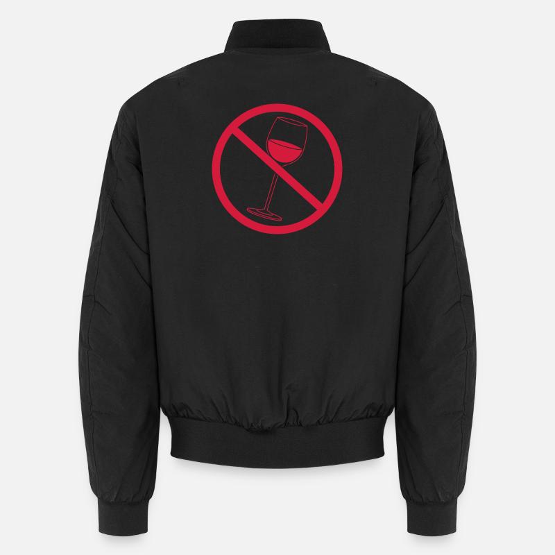 Verboten Schild Wein Unisex Bomberjacke