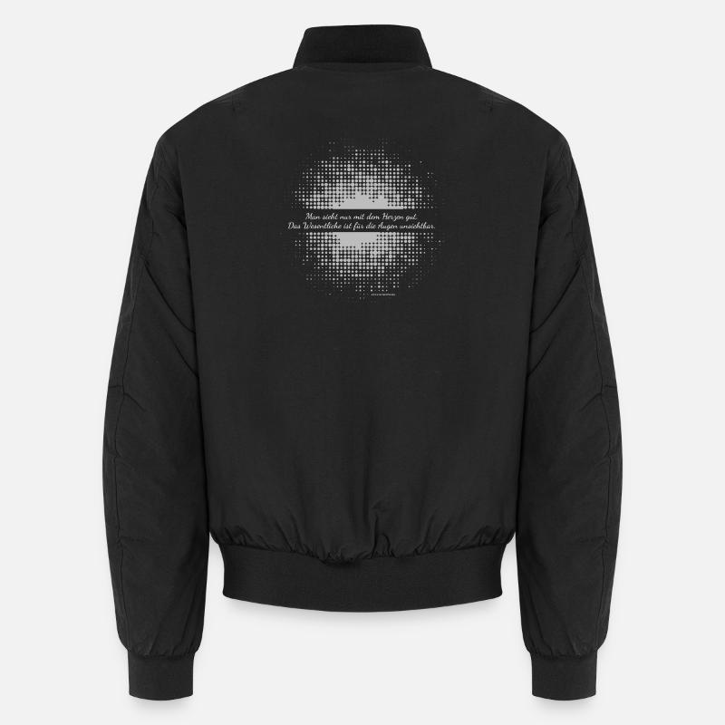 Man sieht nur mit dem Herzen gut Das Wesentliche.. Unisex Bomberjacke
