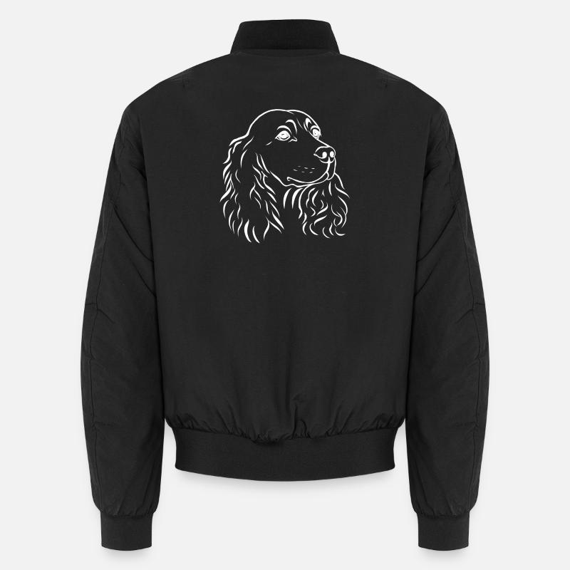 Spaniel Portrait - Unisex Bomberjacke - Schwarz