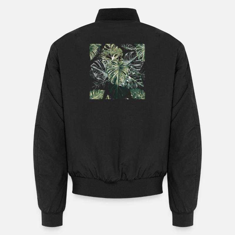 Motif de feuilles de monstera tropical Bomber unisexe