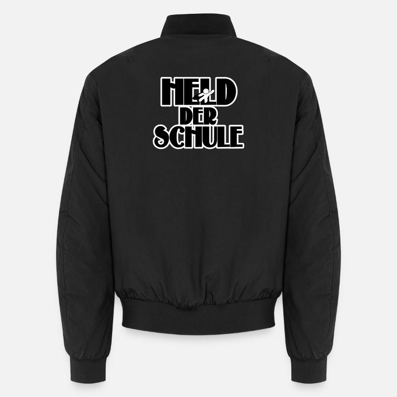 Schule Schüler Lehrer Held Sprüche Unisex Bomberjacke