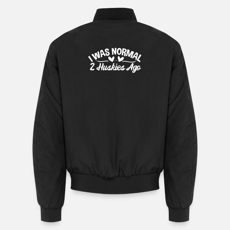 Husky Huskies - Unisex Bomberjacke - Schwarz