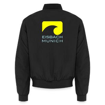 Munich Eisbach - Unisex Bomberjacke - Schwarz - Hinten - AI Model Male 185 light (185cm)