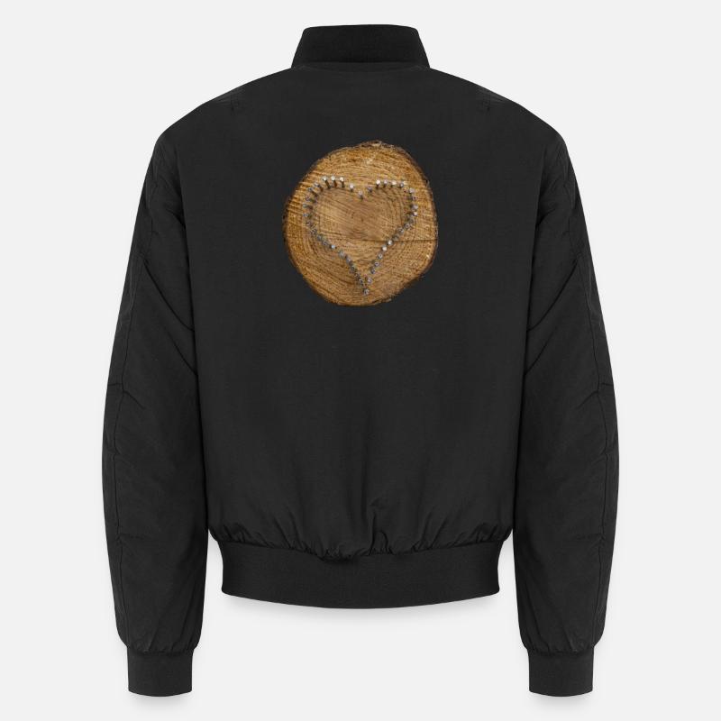 Herz - ein Zeichen der Liebe - Unisex Bomberjacke - Schwarz