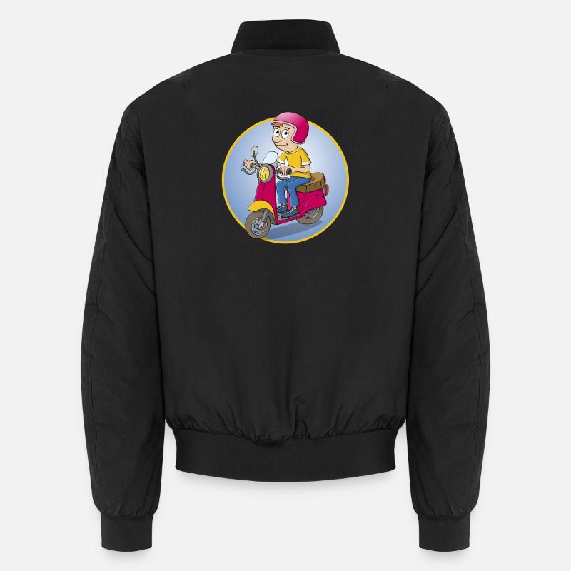Der Rollerfahrer - Version1 - Unisex Bomberjacke - Schwarz