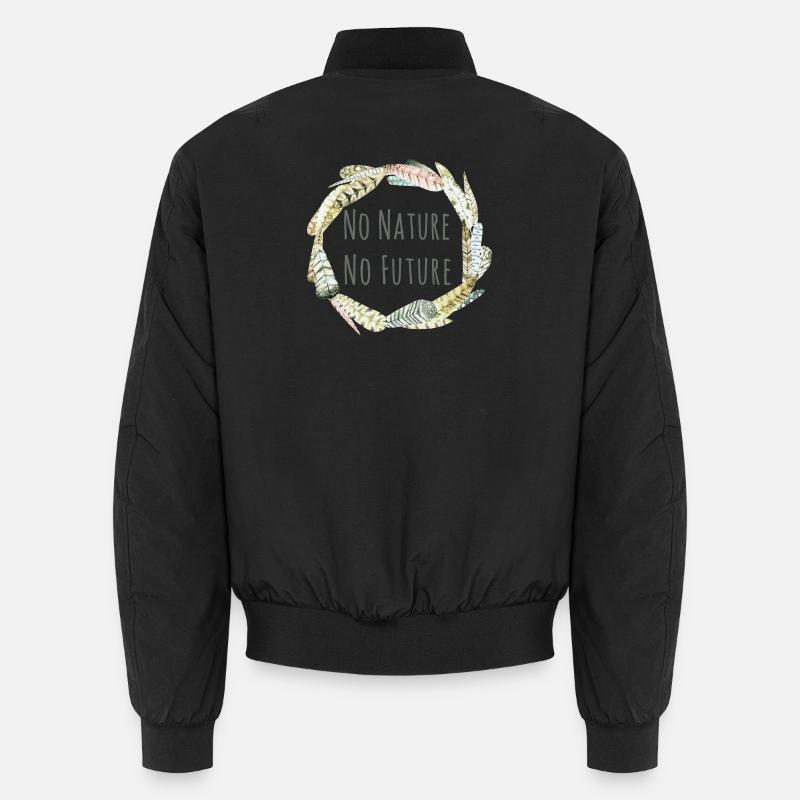 No Nature No Future Feathers - Unisex Bomber Jacket - black