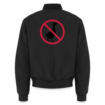 Signe interdit d'oie - Bomber unisexe - noir - Dos - AI Model Male 185 light (185cm)