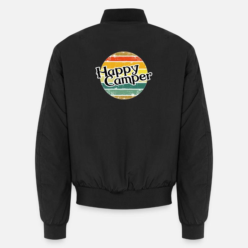 Happy Camper / Camping rétro Vintage Camper Bomber unisexe