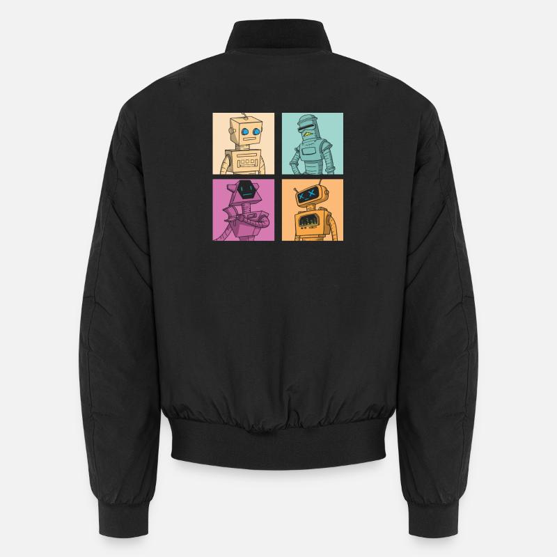 Roboter Robot - Unisex Bomberjacke - Schwarz