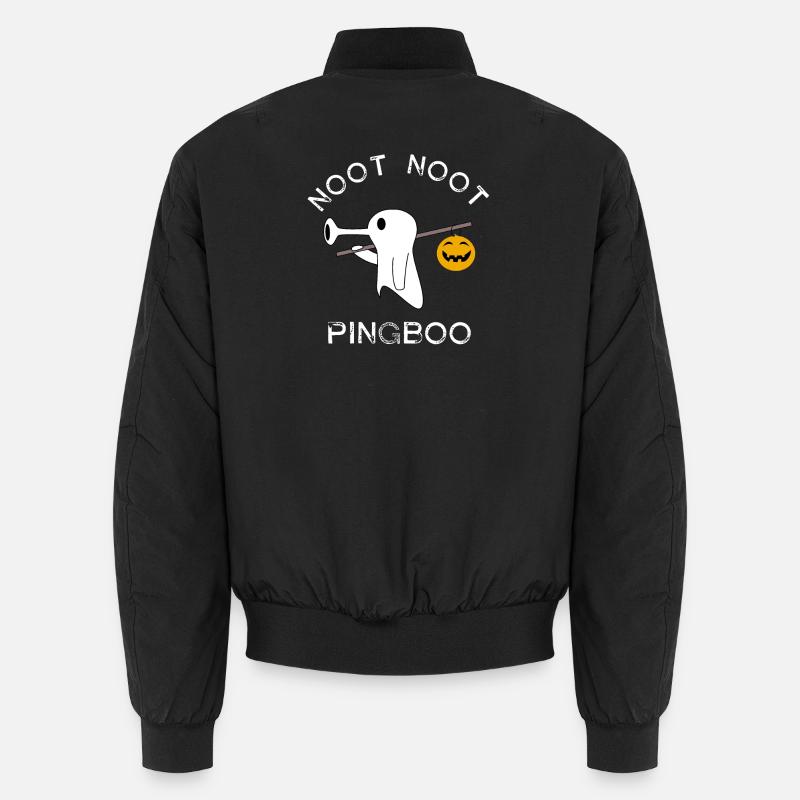 Noot Noot Pingboo A Penguin Dressed As A Ghost Unisex Bomber Jacket