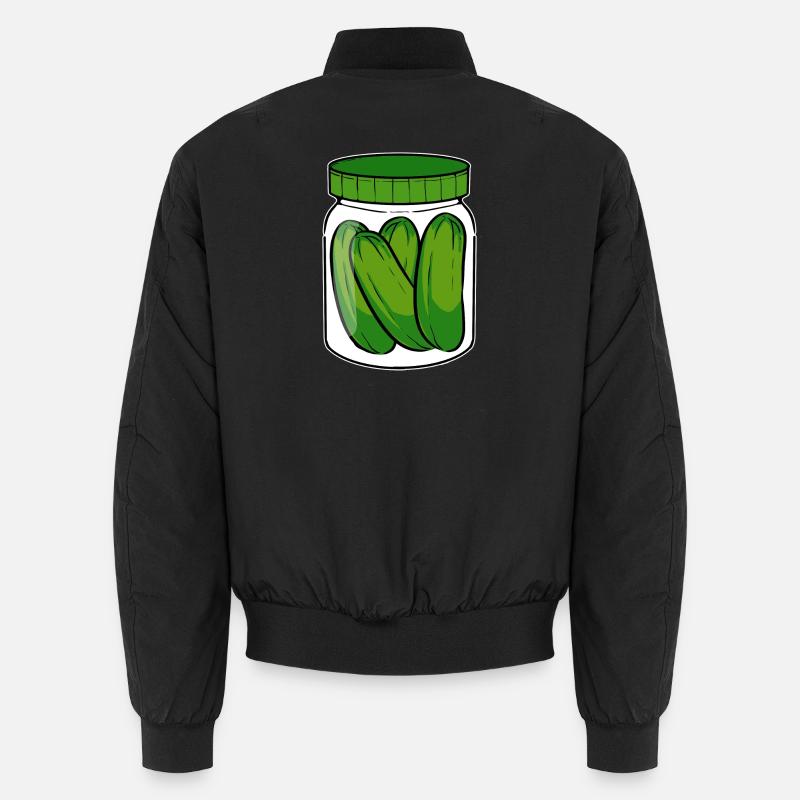 Pickled cucumber vegan - Unisex Bomber Jacket - black