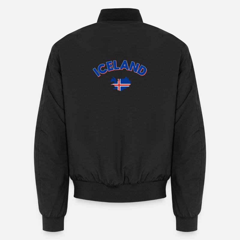 Iceland - Unisex Bomber Jacket - black