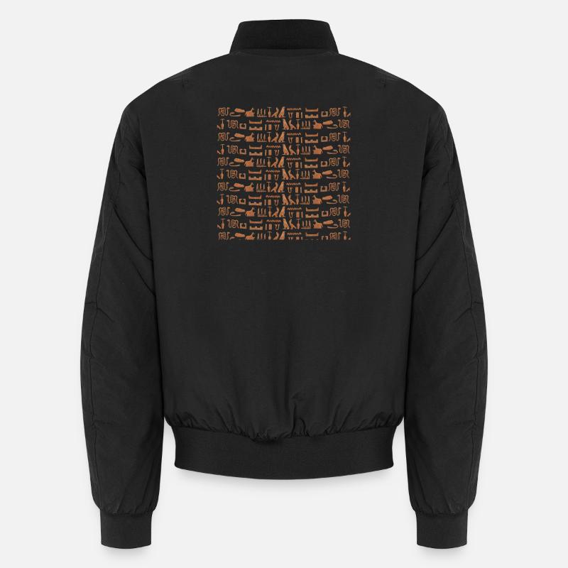 altes ägypten, Hieroglyphenmuster, geschenkidee - Unisex Bomberjacke - Schwarz