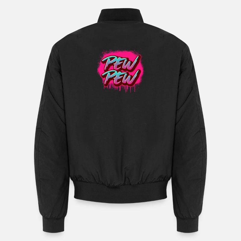 Pew Pew - Unisex Bomber Jacket - black