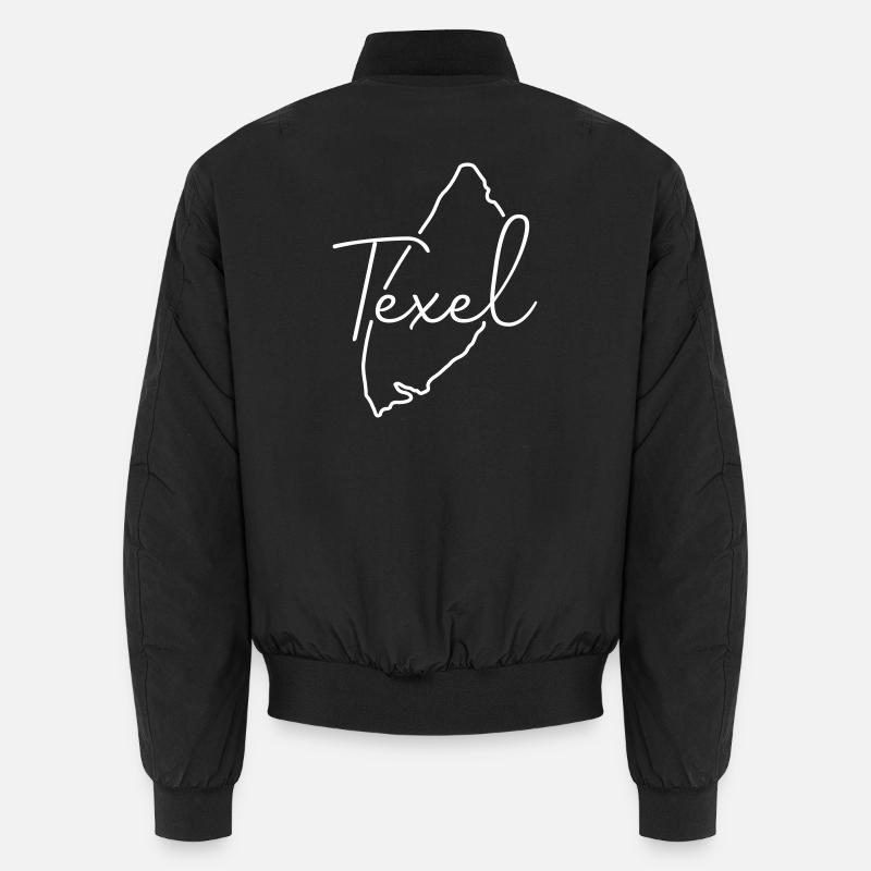 Texel | Map Line-Art Minimalism - Unisex Bomber Jacket - black