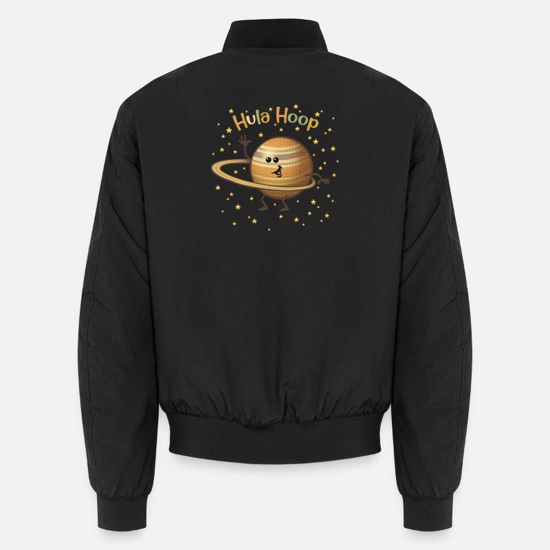 Saturne joue avec ses anneaux Bomber unisexe