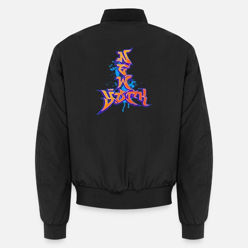 New York Graffiti - Unisex Bomberjacke - Schwarz
