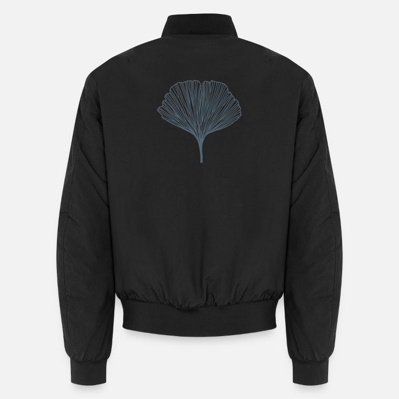 Ginko – Glücksbaum - Unisex Bomberjacke - Schwarz