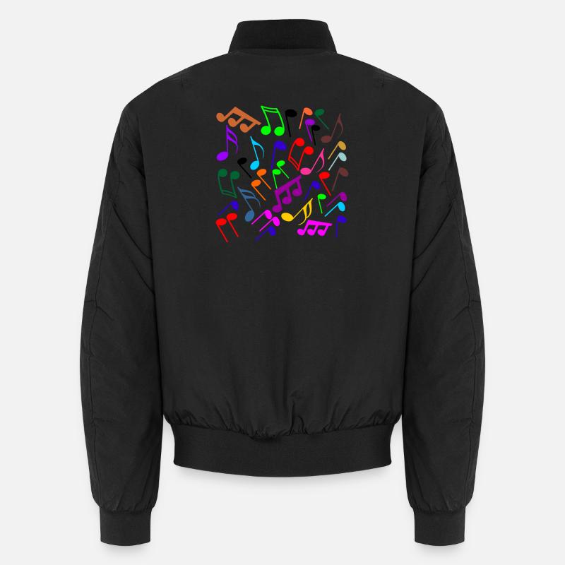 Music notes in color criss-cross version Unisex Bomber Jacket