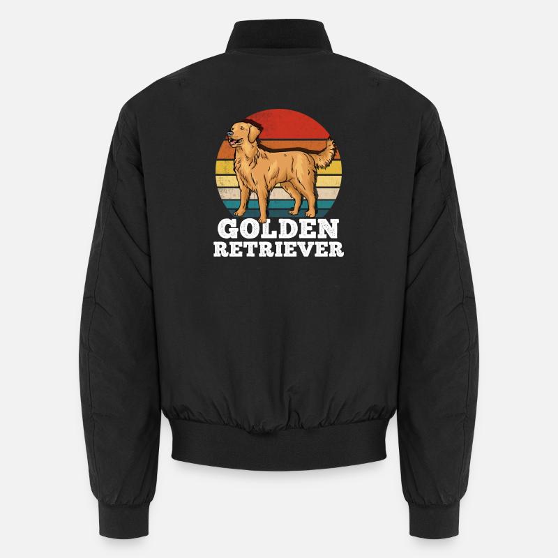 Golden Retriever - Unisex Bomber Jacket - black