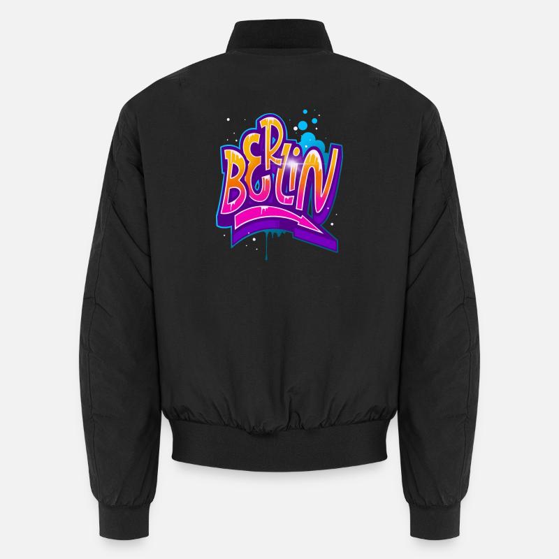 Berlin graffiti - Unisex Bomber Jacket - black