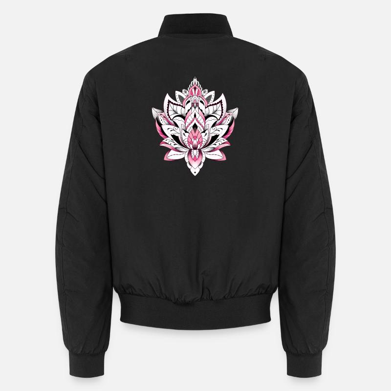 lotus mandala couleur rose Bomber unisexe