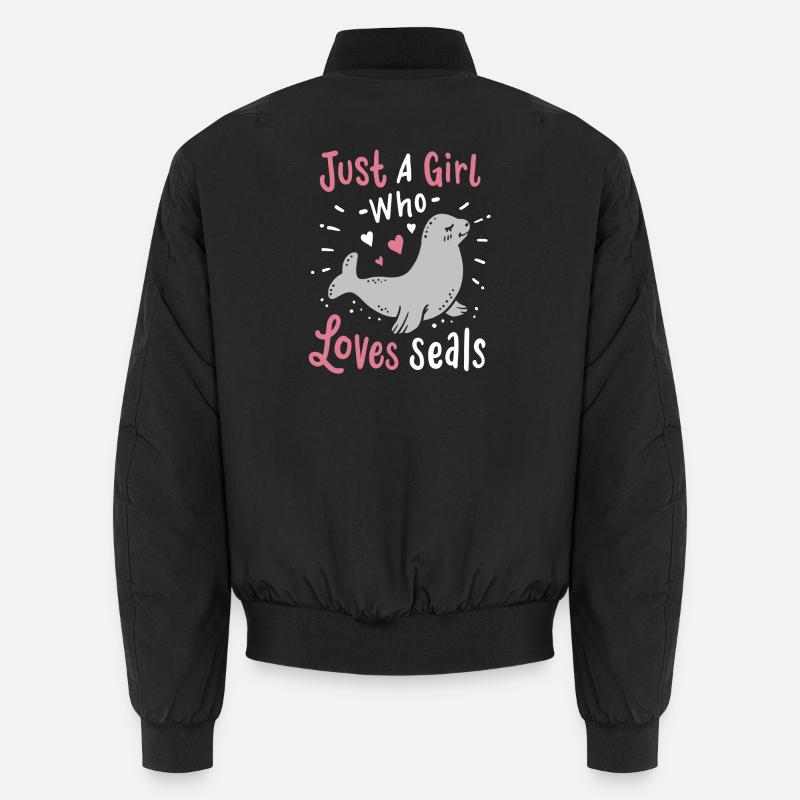 Seal Seal - Unisex Bomber Jacket - black