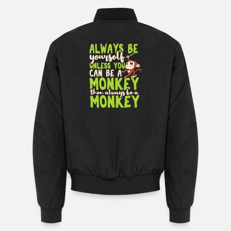 Affe - Unisex Bomberjacke - Schwarz