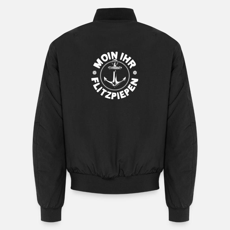 Moin Ihr Flitzpiepen Typisch Plattdeutsch Anker Unisex Bomberjacke