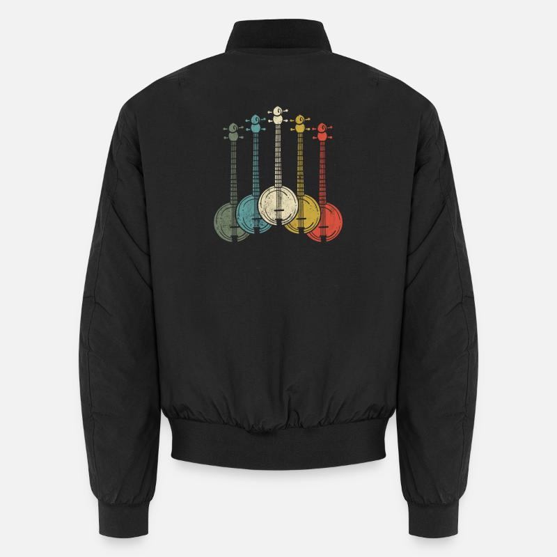 Banjo Banjo Player - Unisex Bomber Jacket - black