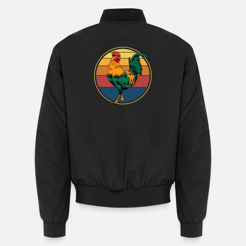 Hahn Retro Unisex Bomberjacke