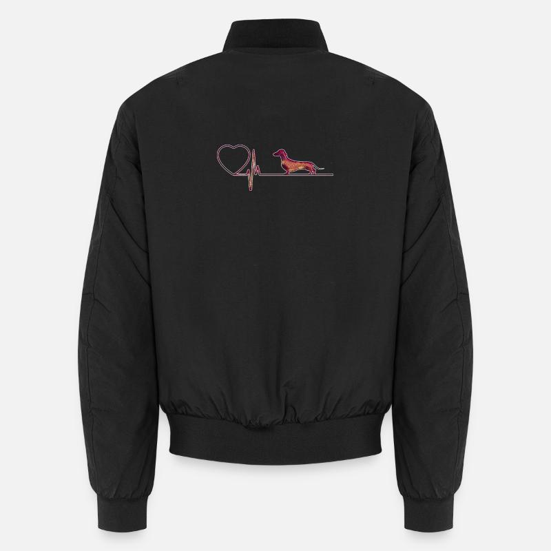 J'aime les teckels - Bomber unisexe - noir