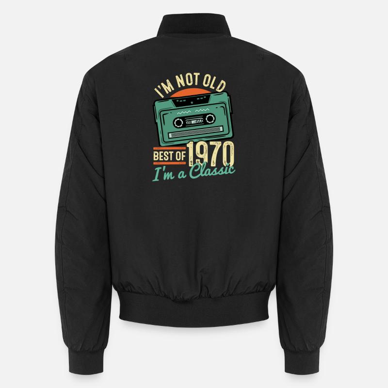 Anniversaire 1970 - Bomber unisexe - noir