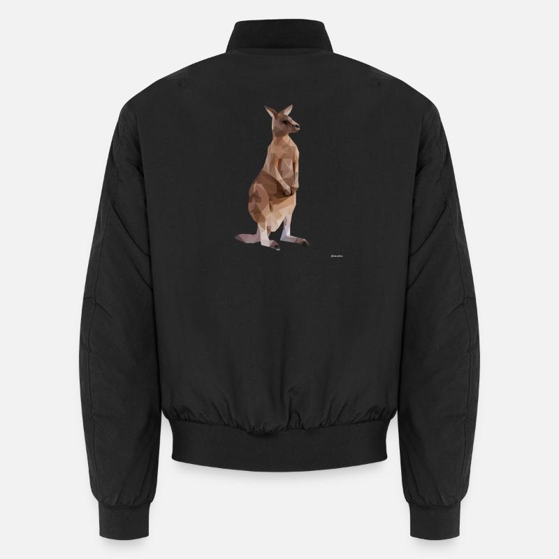 Kangaroo Low Poly Geometric Graphic Unisex Bomber Jacket