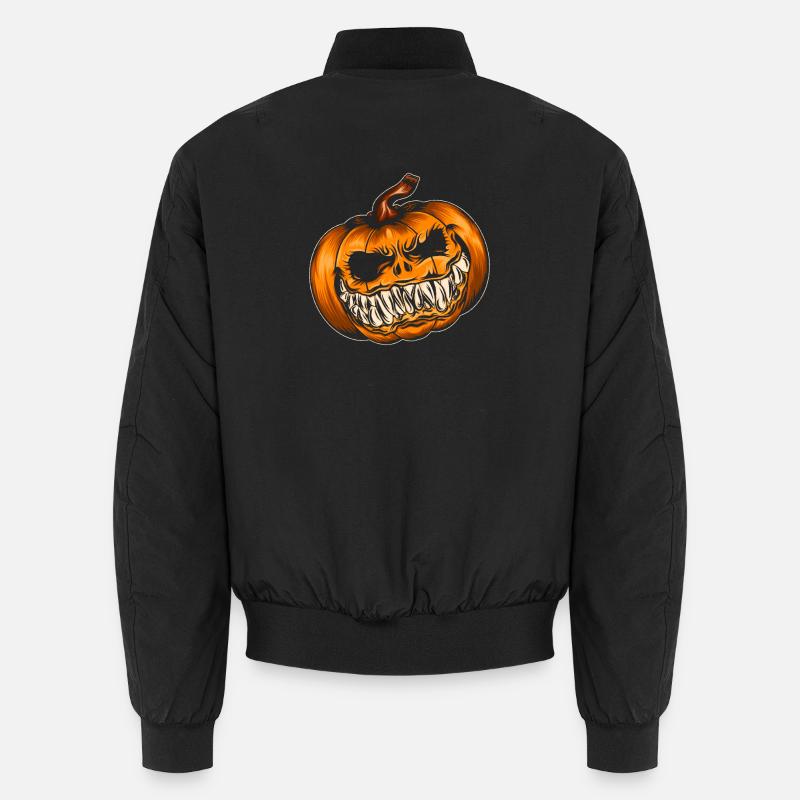 Rire effrayant de citrouille - Bomber unisexe - noir