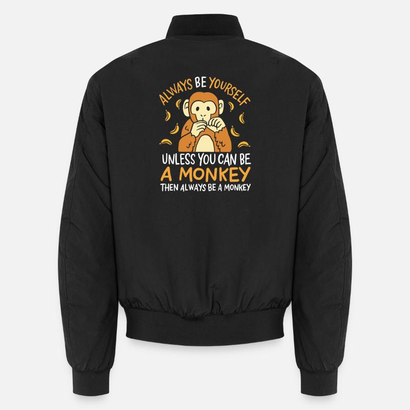 monkey - Unisex Bomber Jacket - black