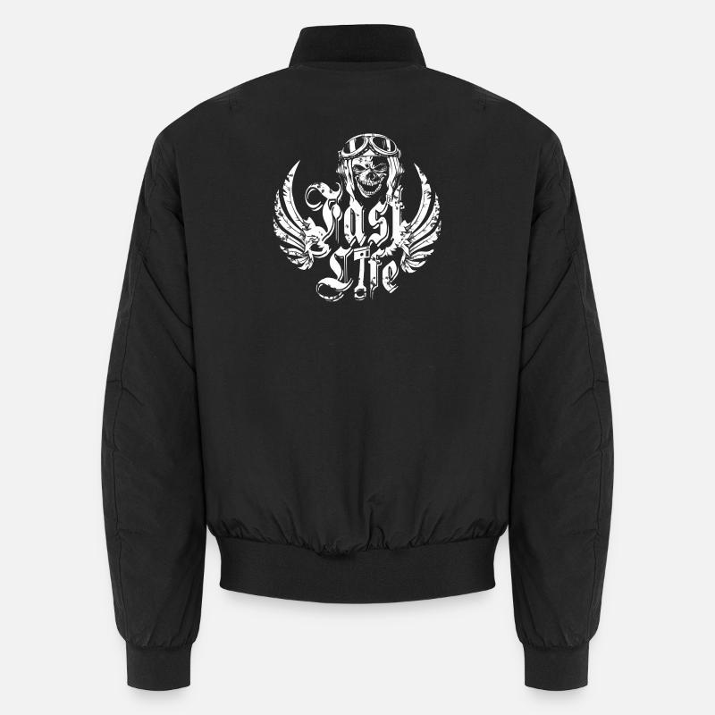 Biker Leben - Unisex Bomberjacke - Schwarz