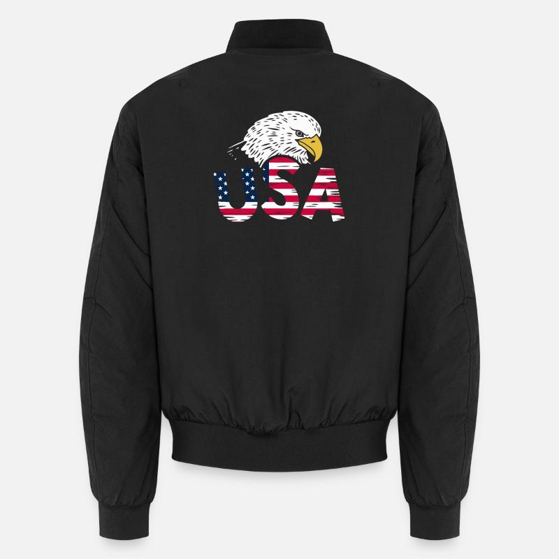 Aigle des États-Unis - Bomber unisexe - noir
