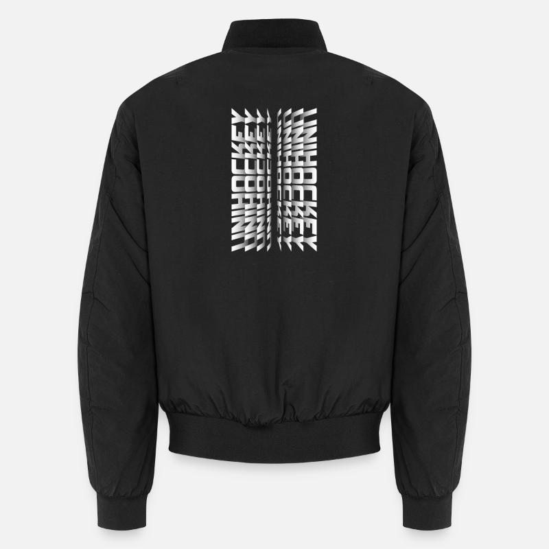 Floorball flipbook typography Unisex Bomber Jacket