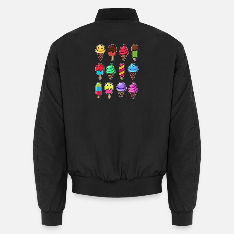 Ice Cream Ice Cream Snacking Summer Sun Vacation Chilling Unisex Bomber Jacket
