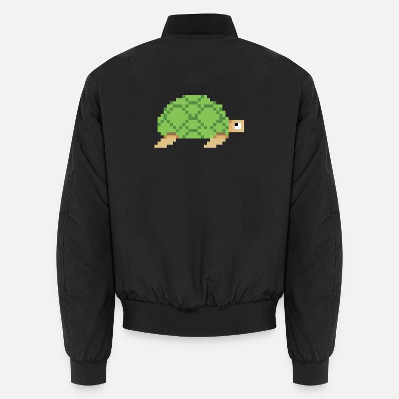 Pixel art tortue Bomber unisexe