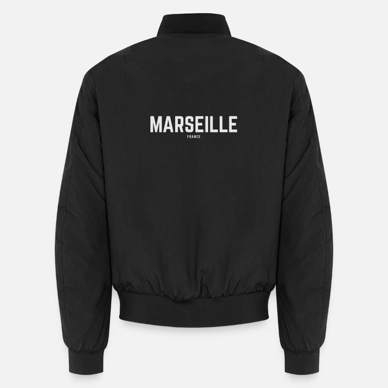 Marseille Frankreich - Unisex Bomberjacke - Schwarz