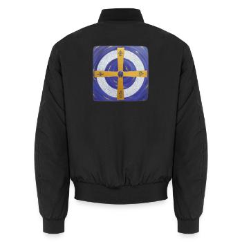 Kristall-Sternentor von Erzengel Michael - Unisex Bomberjacke - Schwarz - Hinten - AI Model Male 185 light (185cm)