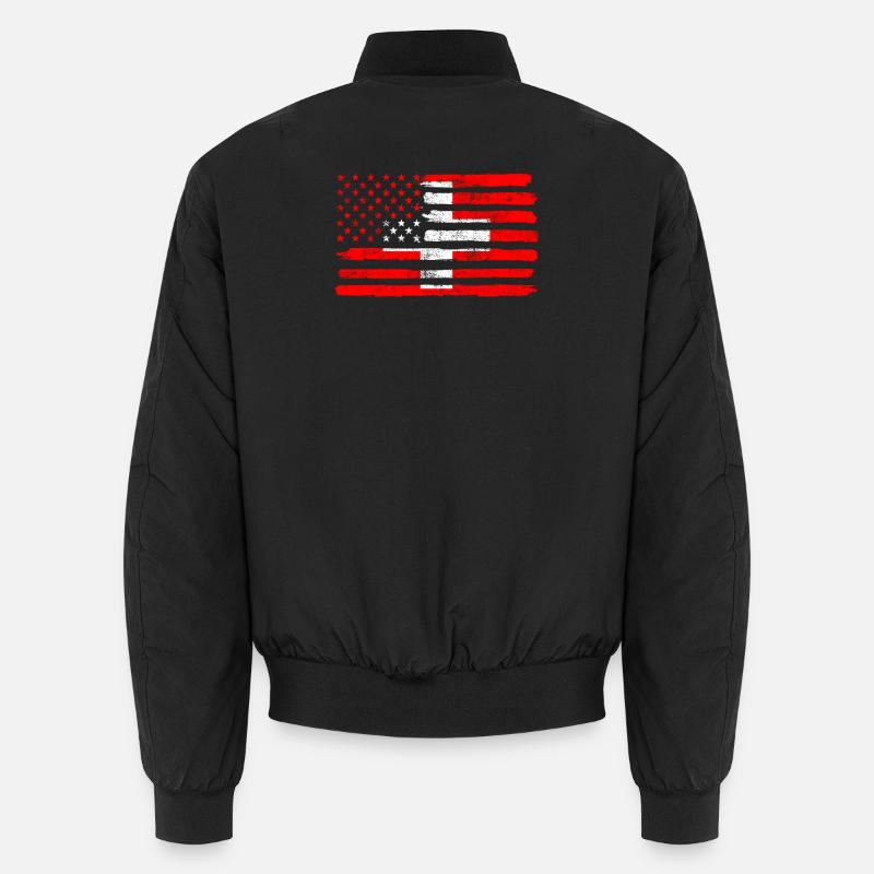 Drapeau des États-Unis Suisse Bomber unisexe