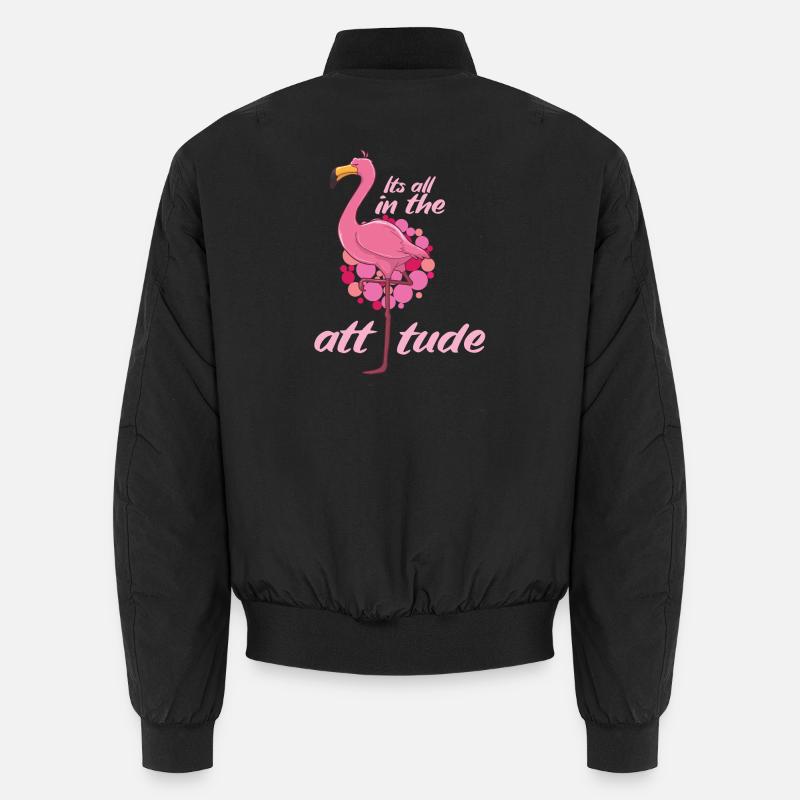Flamingo - Unisex Bomberjacke - Schwarz