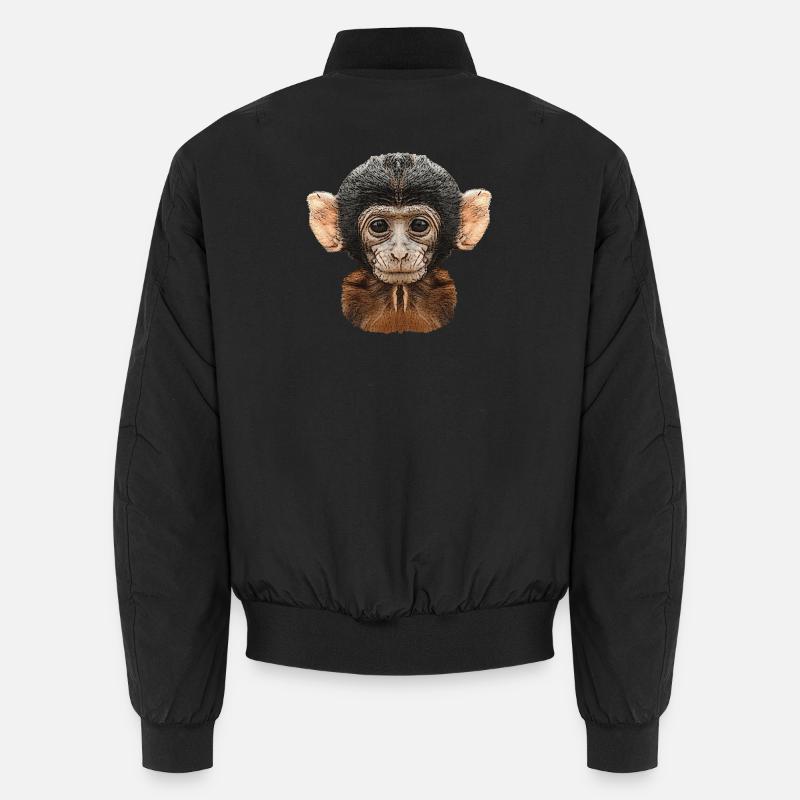 meilleures conceptions de la faune, motif de toile de bébé singe Bomber unisexe