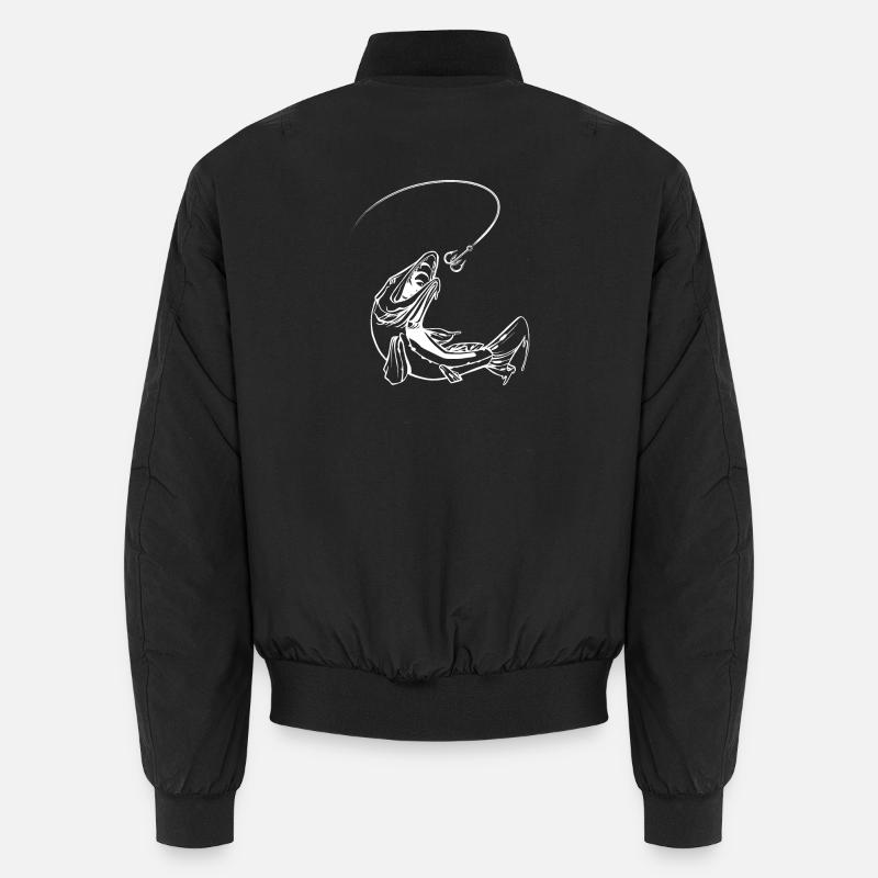 Frogfish Tattoo Design - Unisex Bomber Jacket - black