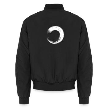 Kreis - Unisex Bomberjacke - Schwarz - Hinten - AI Model Male 185 light (185cm)